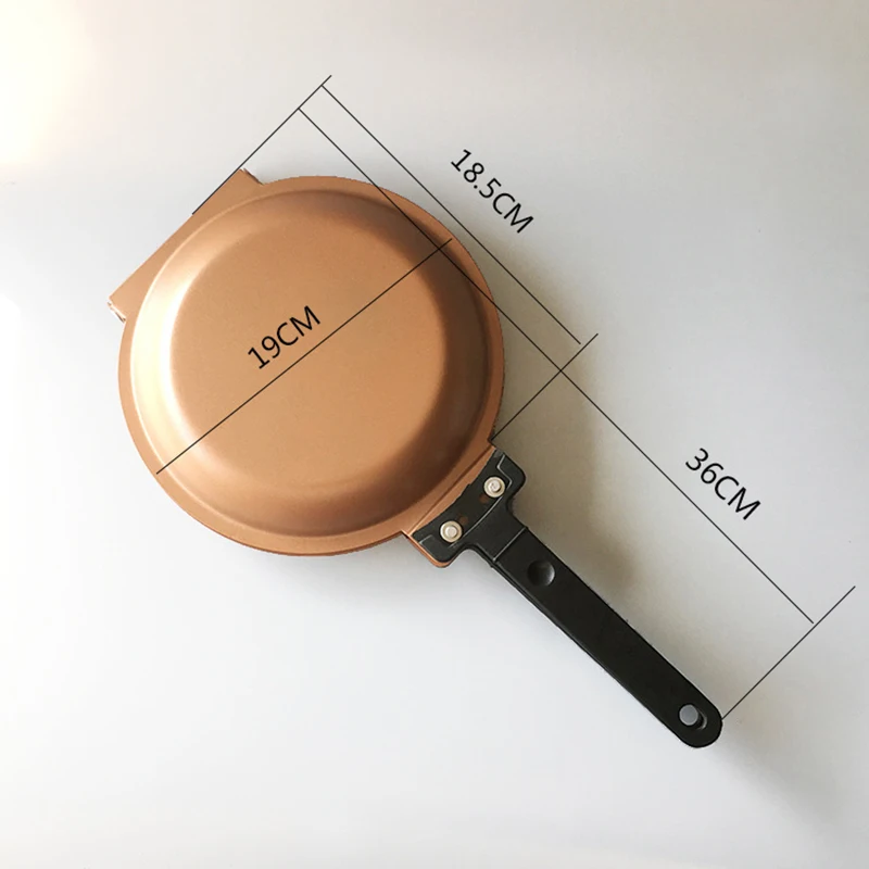 Двухсторонняя антипригарная медная сковорода керамическая для блинов