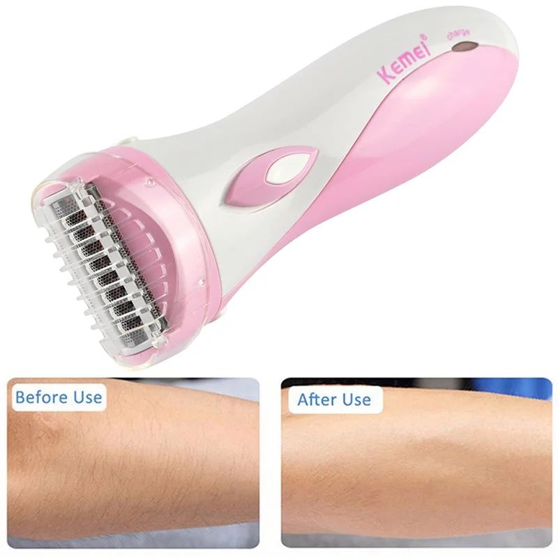 

Kemei KM-3018 Electric Rechargeable Lady Shaver Hair Remover Epilator Shaving Wool Scraping EU For Whole Body Use