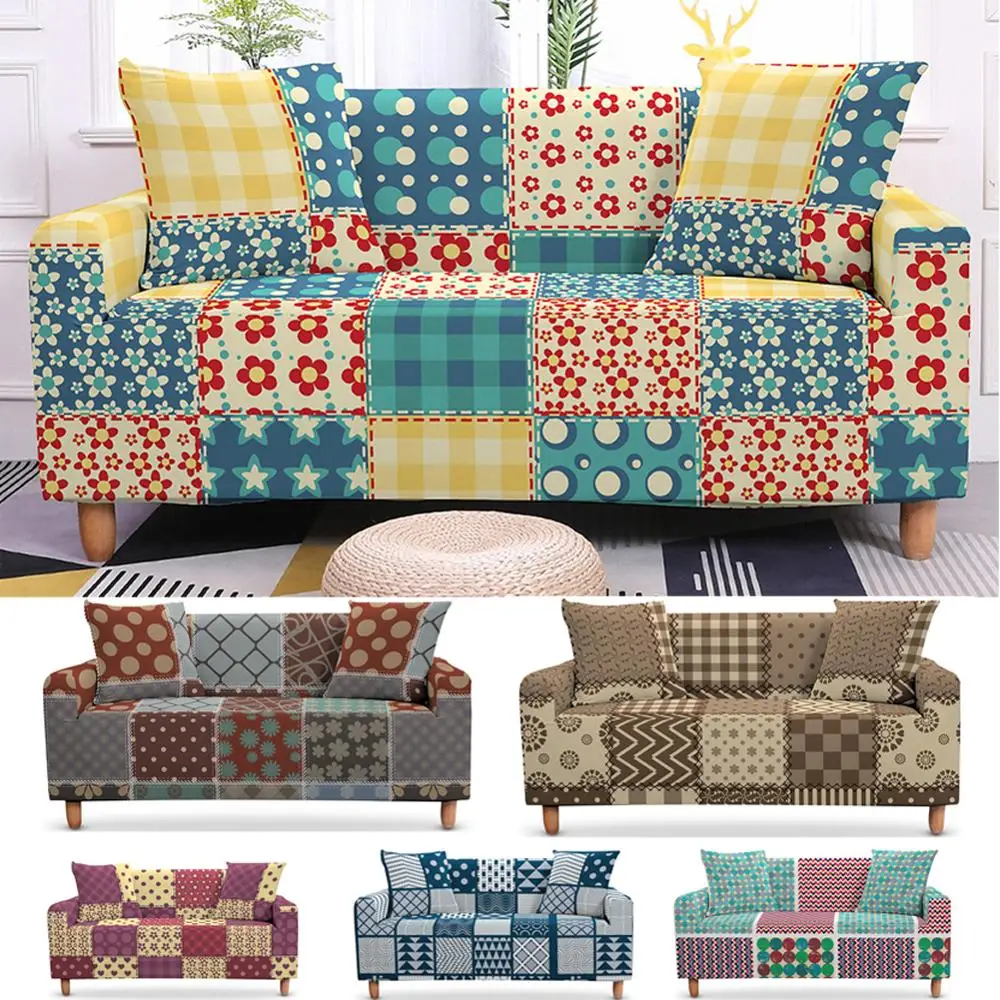 Геометрический чехол для дивана чехлы на кресло эластичный угловой диван