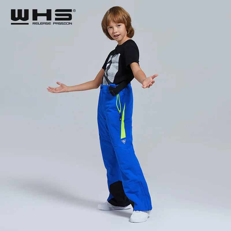 WHS лыжный костюм куртка для девочек-подростков куртки с защитой от ветра и брюки
