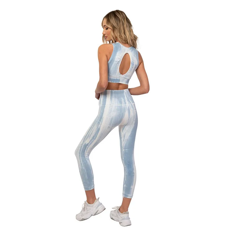 Женская одежда из двух частей бесшовная Спортивная для фитнеса спортивный
