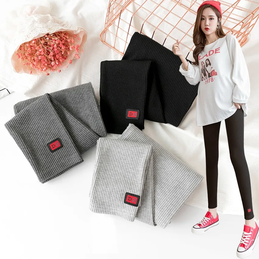 Осенне зимние Новые Леггинсы для беременных женщин эластичные леггинсы в