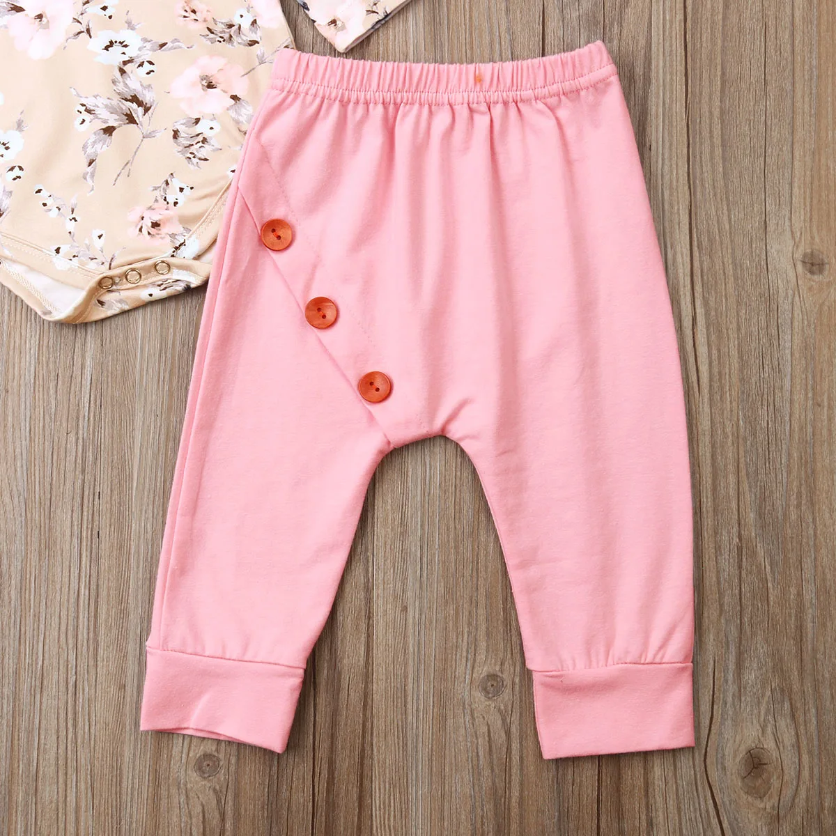 

0-24M Newborn Baby Girl Clothes Ruffle Romper Tops+Floral Pants+Headband Outfit Set 2020