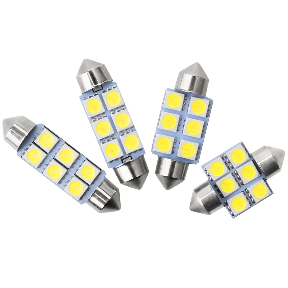 5050 6SMD Автомобильный светодиодный лампа для чтения 31 36-39-41 мм Внутренний