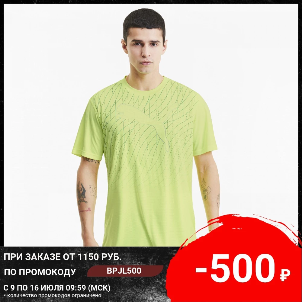 Футболка PUMA Run Graphic Cat SS Tee|Мужские футболки| |