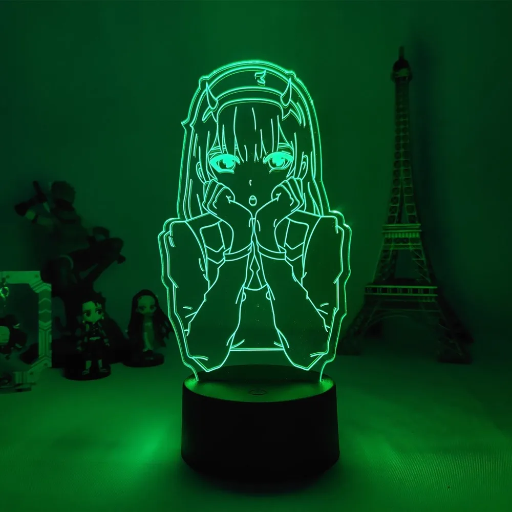 

Anime DARLING in the FRANXX Zero Two Nightlight Touch Remote Colorful Table Lamp Acrylic 3D light Party Decoration for Kids Gift