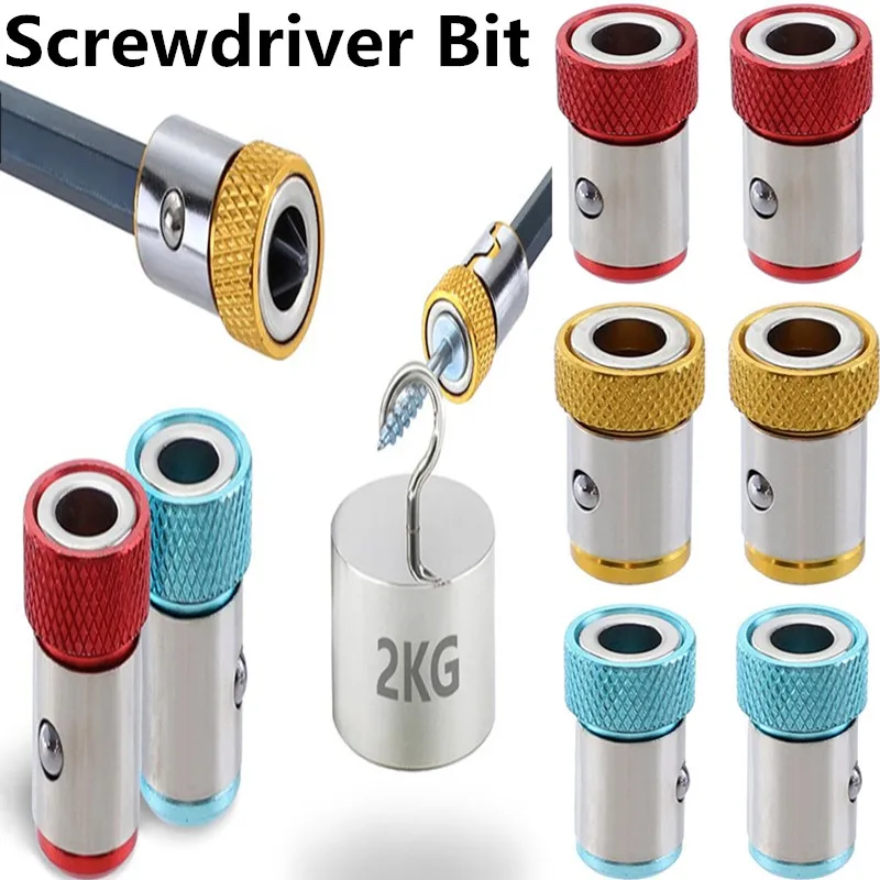 

Magnetic Drill Bit Tools Holder 1/4" Screwdriver Ring S2 Alloy Steel Removable Hex Electric Screwdriver Bit