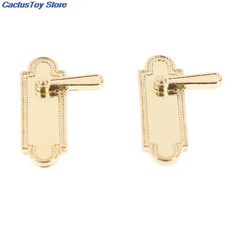 2Pcs 1/12 Scale Mini DIY Accessories Vintage Dollhouse Miniature Door Lock and Key Doll House Fairy Gold | Игрушки и хобби