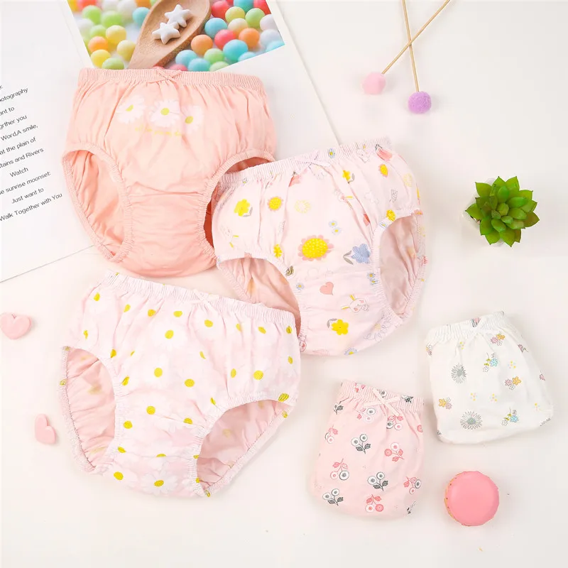 

5 Pcs/lot Girls Panties Cotton Kids Underwear Floral Print Children Panties Girls Cartoon Cute Underwear For Children 2-14 Years