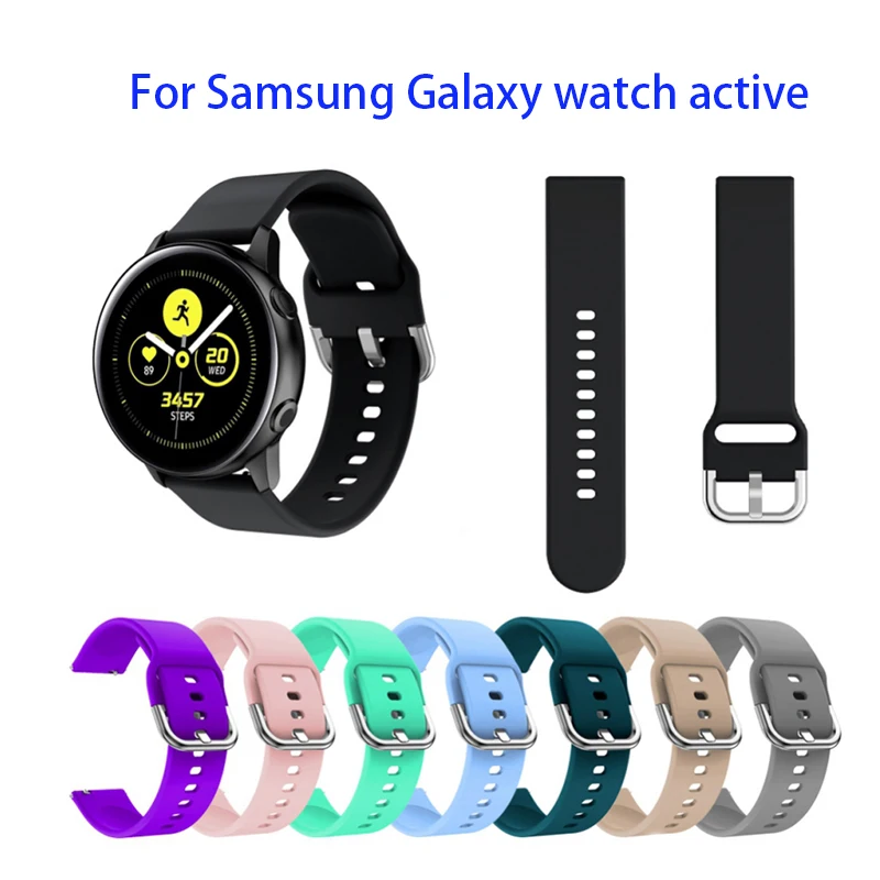 Силиконовый оригинальный спортивный ремешок для Galaxy Watch Active Smart samsung замена