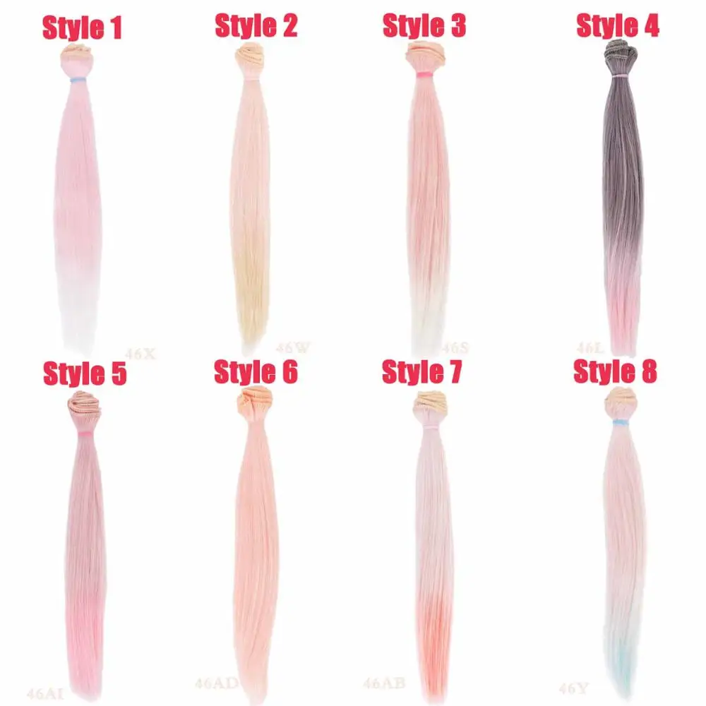 1 шт Высокое Температура волокна 25 см * 100 постепенное Цвет BJD кукла парики DIY