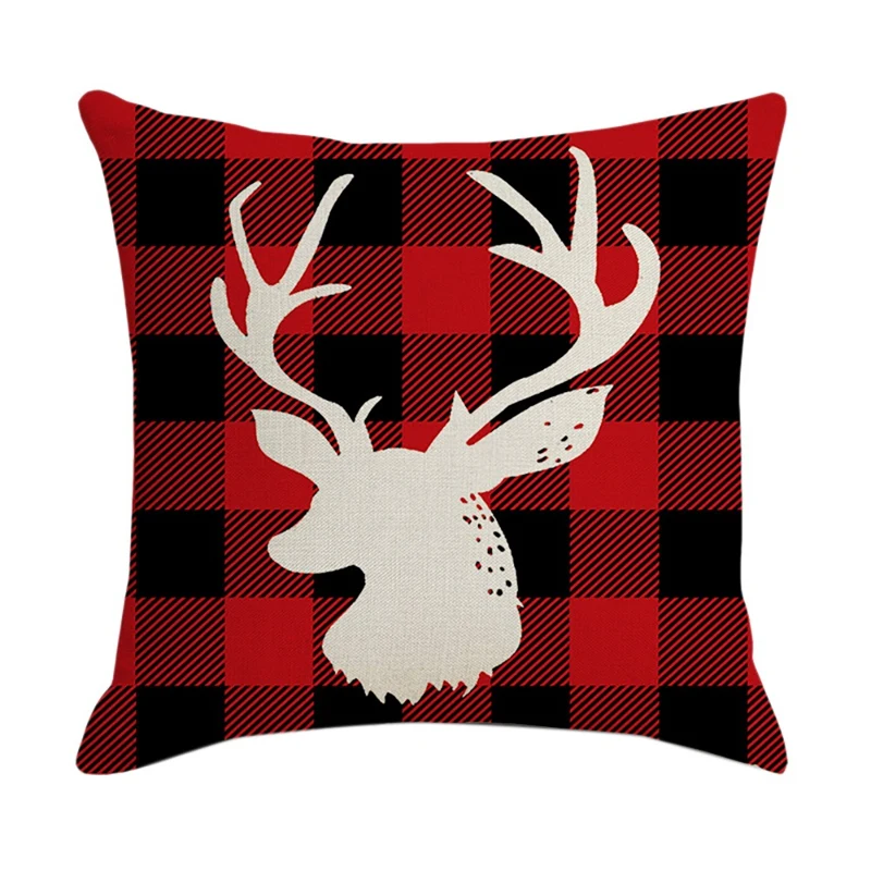 

Christmas Gift Pillowcase Innovative Santa Square Home Decor Linen Pillow Cases Cushion Covers For Sofa Car Gift 45X45cm
