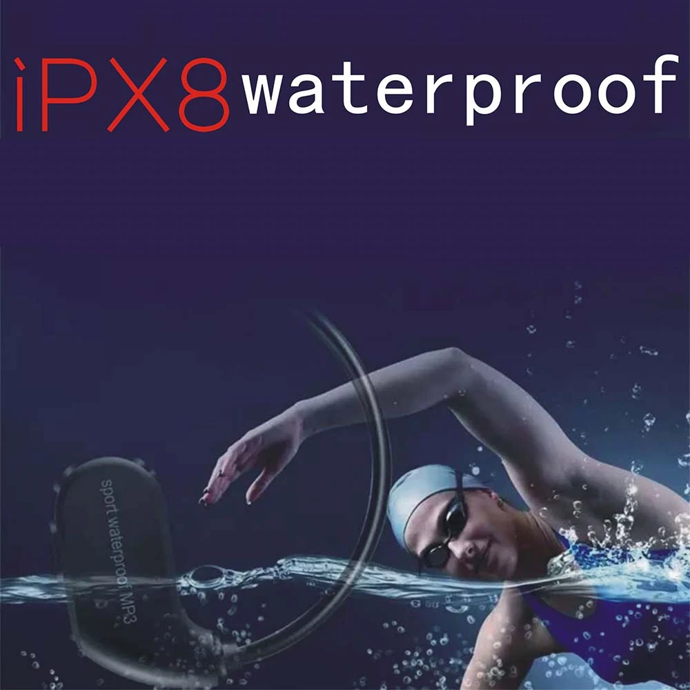 Наушники водонепроницаемые IPX8 MP3 плеер для плавания спортивные Hi-Fi наушники