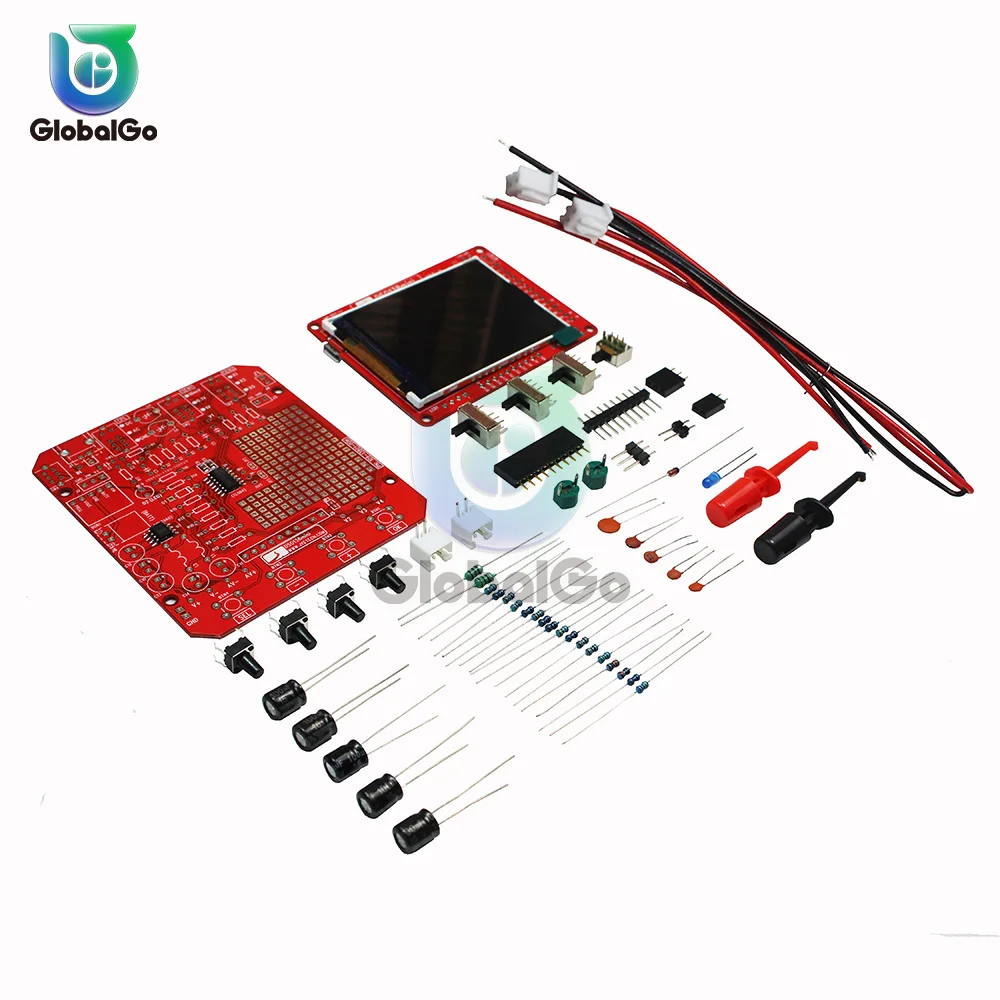 Мини Портативный цифровой осциллограф DIY Kit ARM Cortex-M3 12-Bit TFT 10:1 зонд тестовый зажим