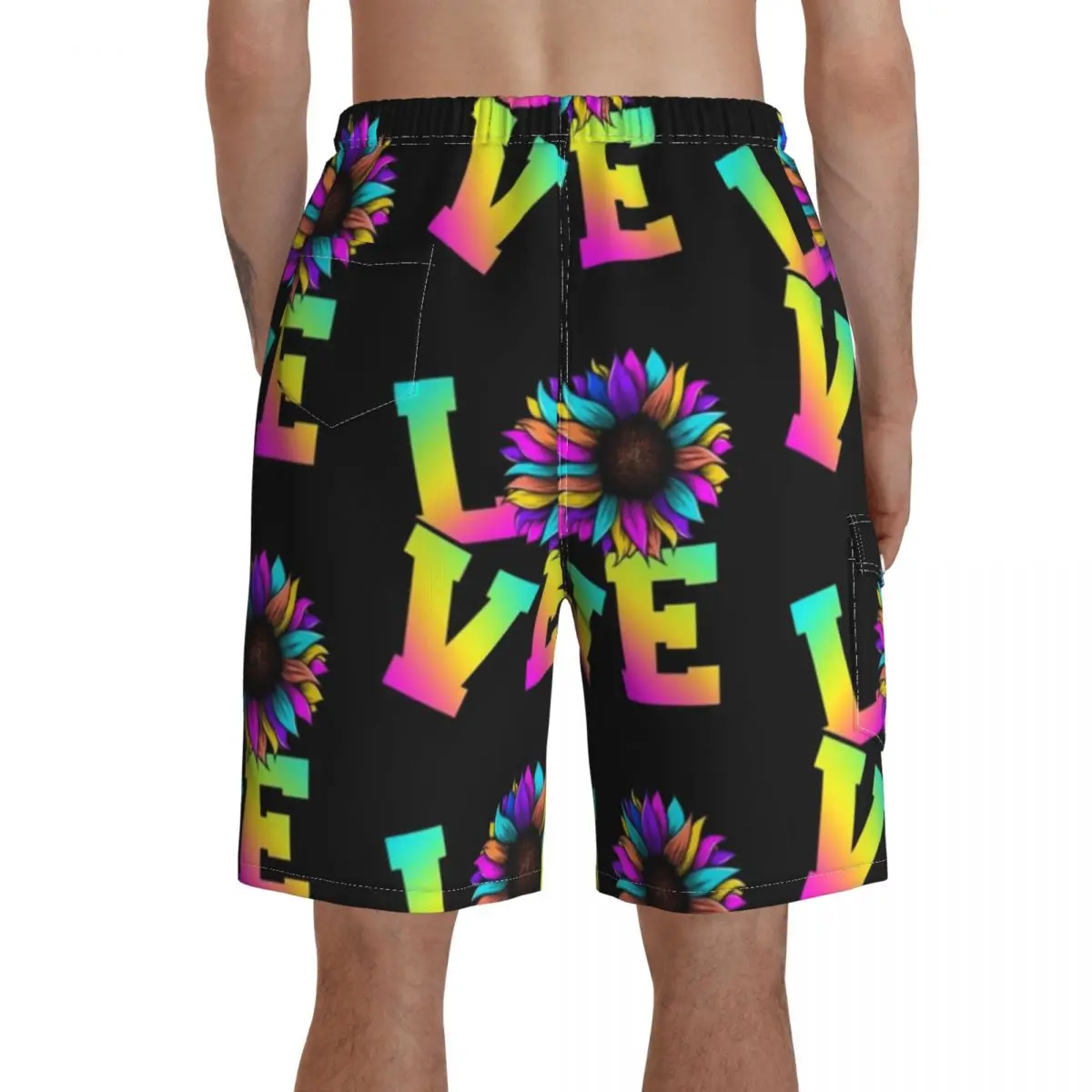 

Sunflower Board Shorts Polyester Swimming Trunks Bathing Pattern Men Swim Trunks