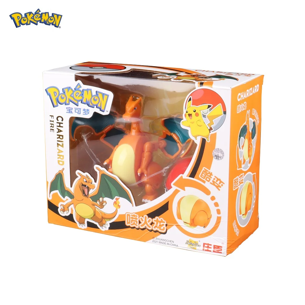 

Оригинальная Аниме Кукла-покебол Charizard, экшн-фигурка, модель, деформируемый Покемон, эльф, набор мячей, игрушка для детей, подарок на день рож...