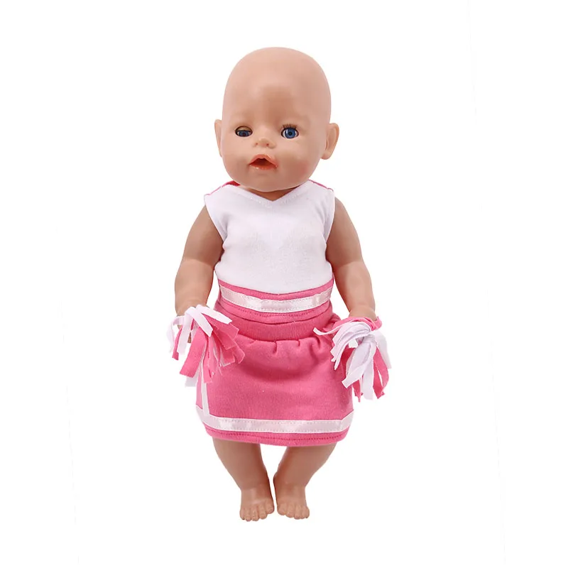 Черлидера короткая юбка в три Цвета футболка подходит 18 дюймов принятые США и 43