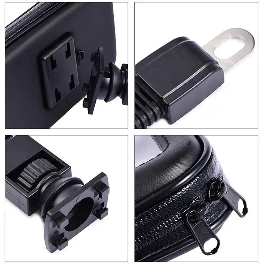 motorcycle telephone holder support moto bicycle rear view mirror stand mount waterproof scooter motorbike phone bag for samsung free global shipping