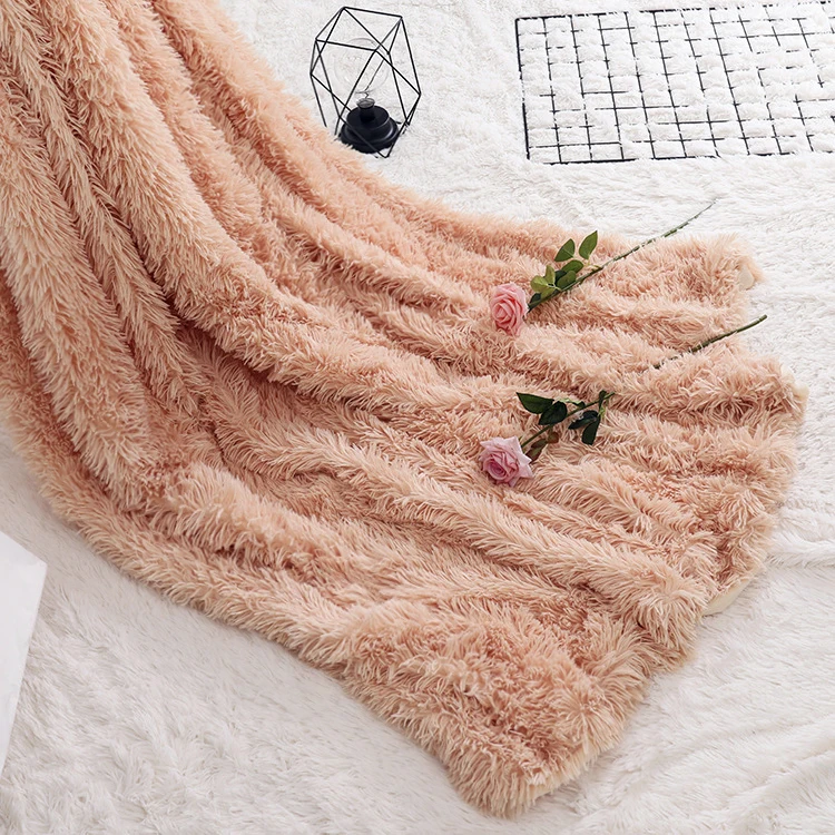 Super Fluffy Blanket Soft Fuzzy Fur Faux Elegant Cozy With Throw Warm Large Blankets for Beds | Дом и сад