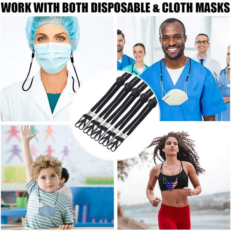 3 шт. Регулируемая пряжка эластичная маска для лица ремешок удобный и держатель