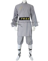 beautiful gray cotton shaolin monk kung fu uniforms tai chi martial arts wing chun wushu suit