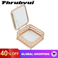 geometric glass style jewelry box table container for displaying jewelry keepsakes home decoration