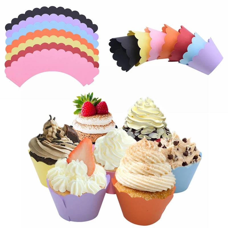 12 шт./компл. обертка для кексов многоцветная торта свадьбы дома вечерние