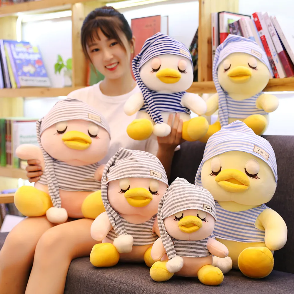 Pp Хлопок Мягкие наполнения мягкие милые кукольные утки в пижаме плюшевая игрушка