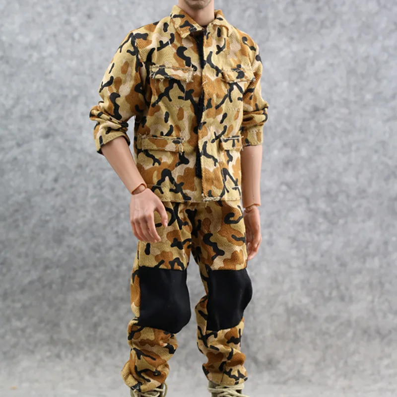 Масштаб 1/6 модная камуфляжная одежда для мальчиков мужская униформа