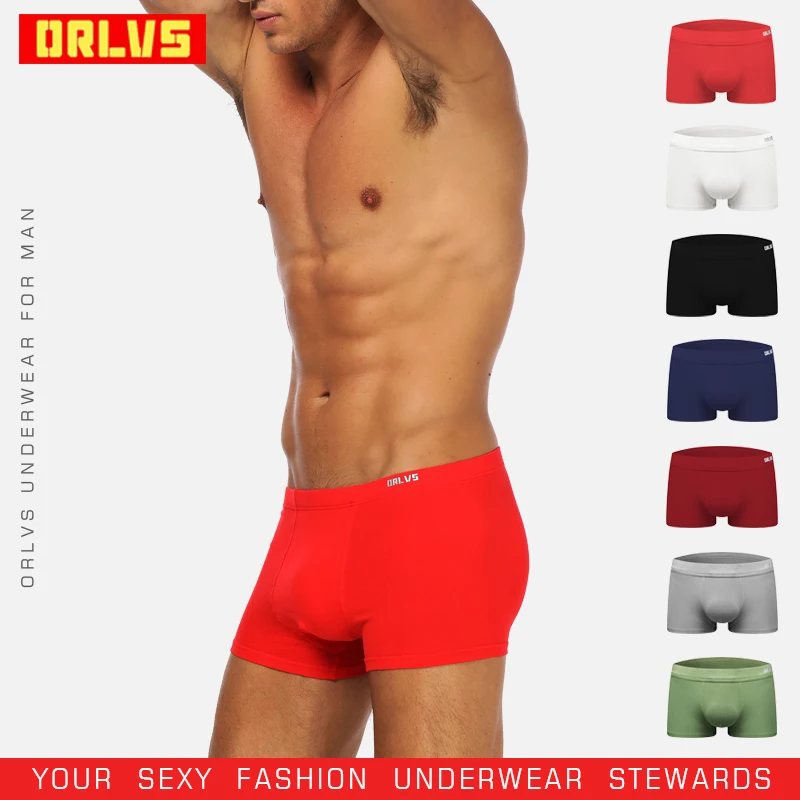 ORLVS боксеры фирменные мужские трусы нижнее белье короткое 2018 модные Boxeador de los hombres