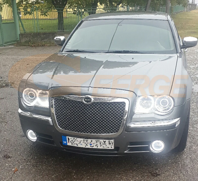 Для Chrysler 300C 2004 2005 2007 2008 2009 2010 RF Bluetooth APP управление мульти-Цвет ультра яркие красные/зеленые/8 шт. RGB светодиодный Ангельские глазки комплект