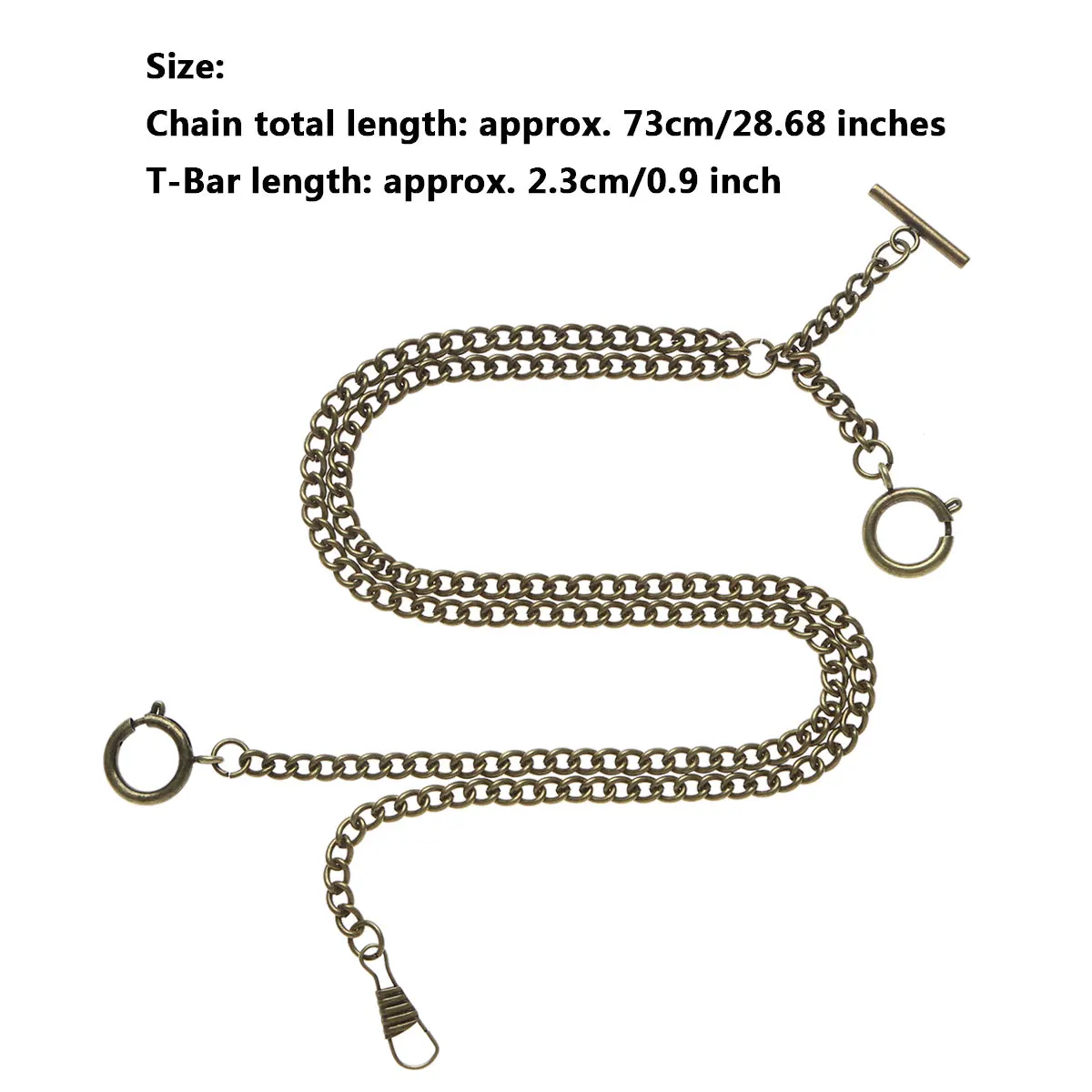 Классические цепочки для карманных часов винтажный двойной Альберт Т бар 3