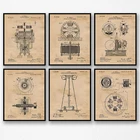 Винтажный научный патент Tesla, печать холста, фотографии, настенное искусство, домашний декор, подарки для дома, офиса, гаража, мужской пещеры, школы L