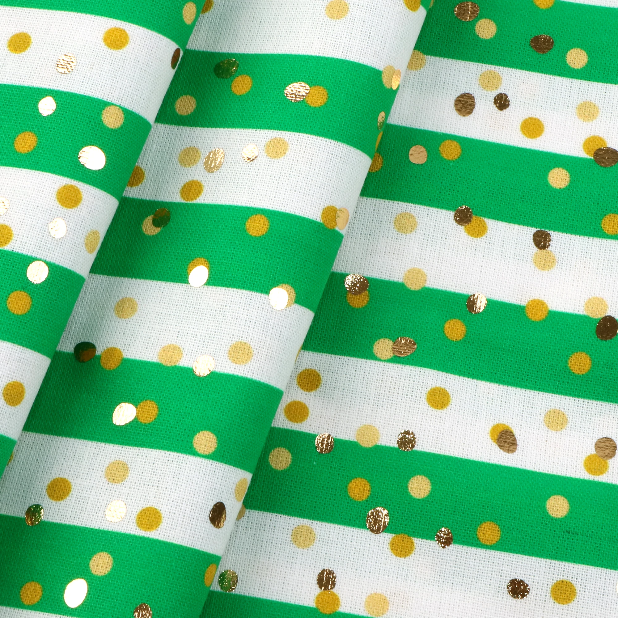 

New 50*145cm St Patricks Printed Gold Foil 100% Cotton Fabric Sewing Garment Clothes Quilting Patchwork Tilda Doll,1Yc15102