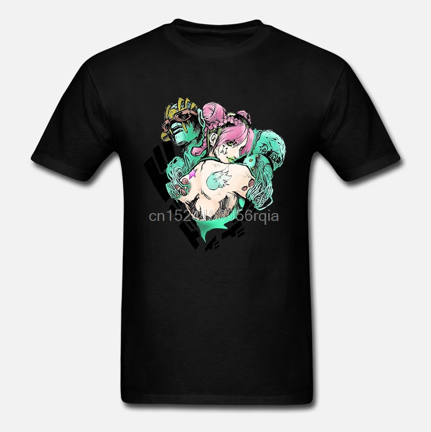 Adventure футболка с круглым вырезом и Jolyne Кудзе камнями Винтаж для мужчин дешево