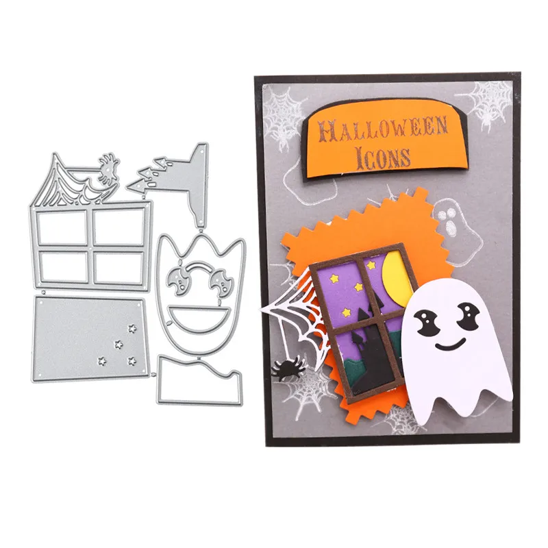 DiyArts на Хэллоуин оконный спрайт паук металлические режущие штампы новинка 2019 для