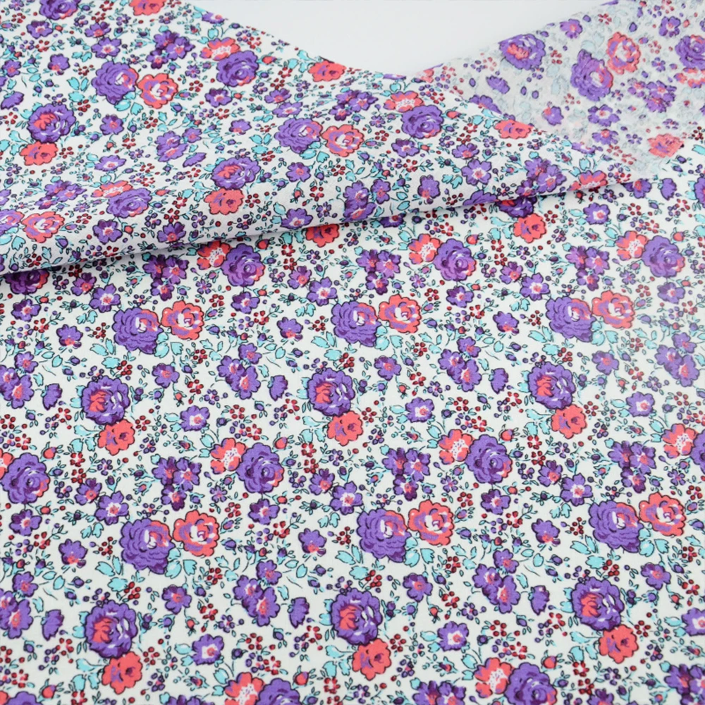 100% Cotton Plain Fabric Flowers Printed Patchwork Fat Quarter Garment Dress Tilda Doll Art Work Cloths for Geginner's Practice | Дом и