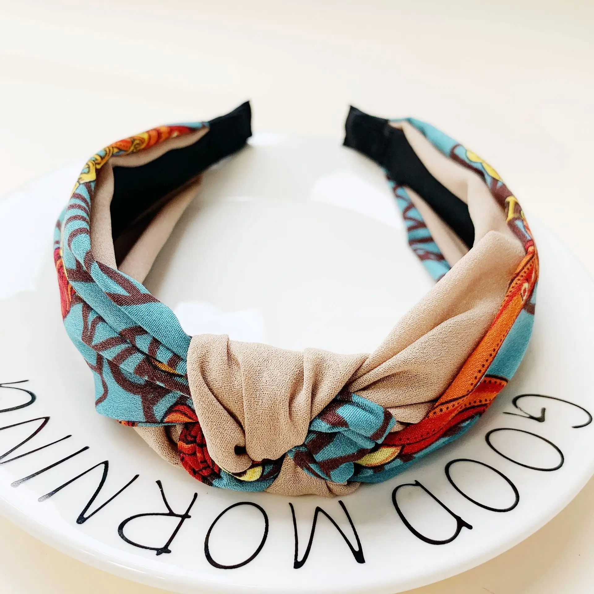 Модные милые полосы обруч для волос женщин Корея Stlye Твердые оголовье дамы лук