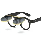 Солнцезащитные очки-раскладушки для мужчин и женщин, винтажные круглые брендовые дизайнерские Классические солнечные очки-раскладушки в стиле панк