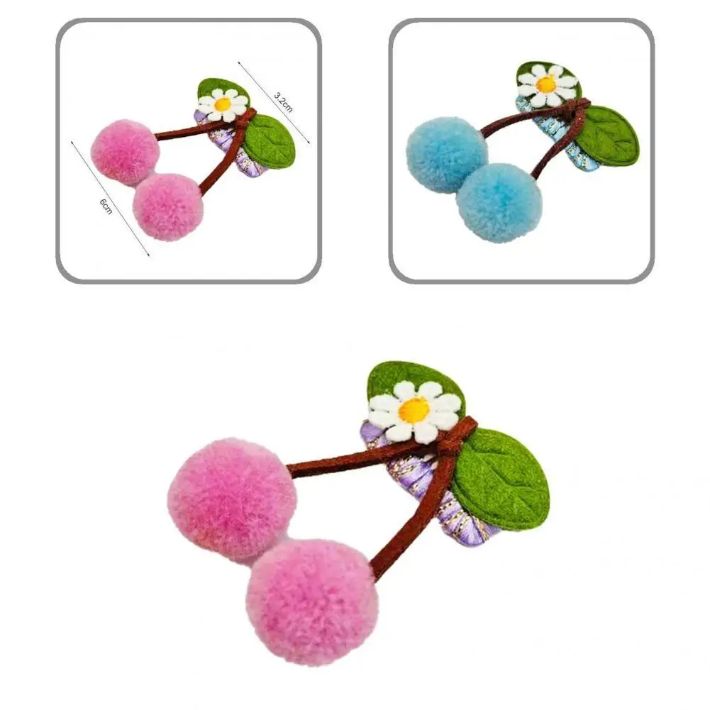 

Long-lasting Nice-looking Floral Pet Hair Clips Titanium Steel Hair Clips Flower Leaf Pattern for Party