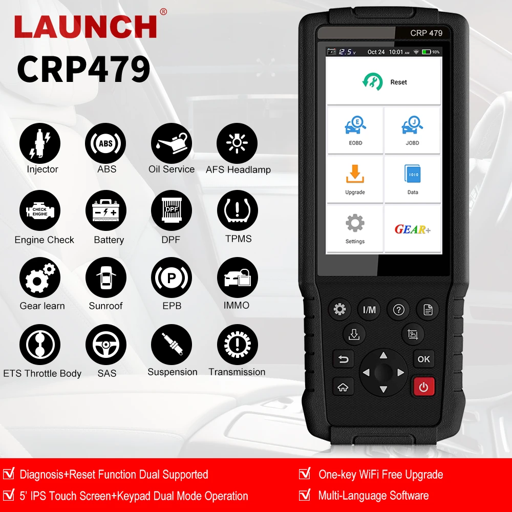 LAUNCH X431 CRP479 OBD2 сканер автоматический диагностический сканер автомобильный диагностический инструмент Автоматическое сканирование ABS TPMS DPF IMMO сброс PK CRP429C