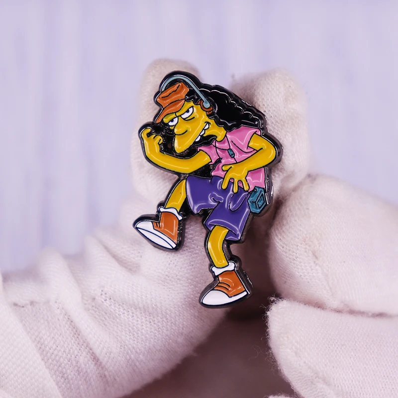 Otto Man Enamel Pins The-Simpsons Brooch Cartoon Classic Anime Badges Lapel Metal Fashion Pin Jewelry Accessories Gifts | Дом и сад