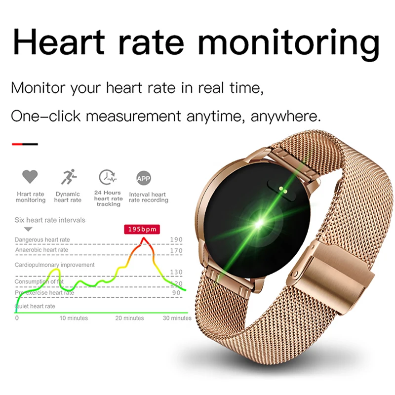 

LIGE Fashion Woman Watch Sports Fitness Tracker for Android ios Heart Rate Sphygmomanometer Pedometer Waterproof Watch Women