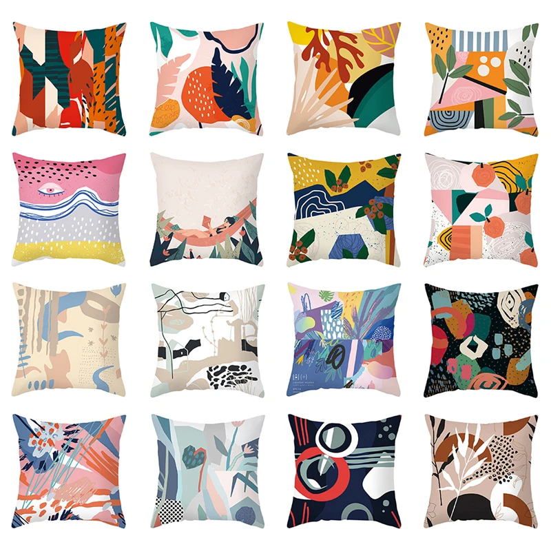 Наволочки Fuwatacchi с абстрактным рисунком листья дерева животные фото наволочки