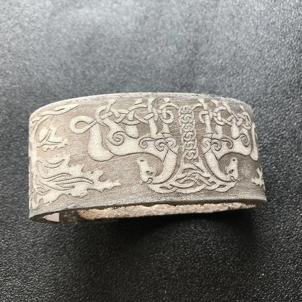 Мужской браслет из натуральной кожи с деревом жизни|Браслеты| |