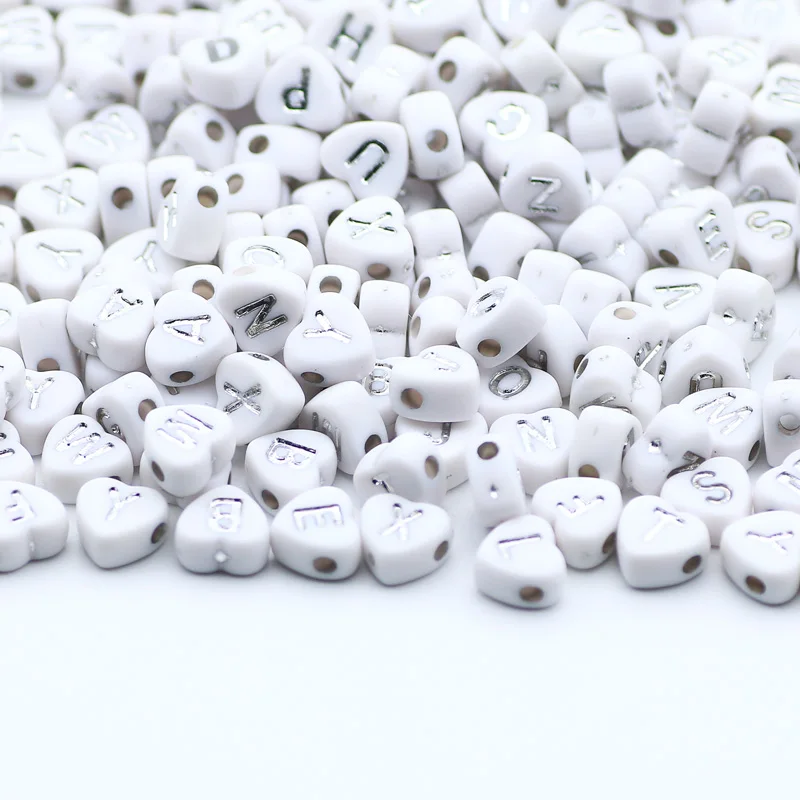 

Бусины с буквами алфавита для изготовления ювелирных изделий, 7 мм