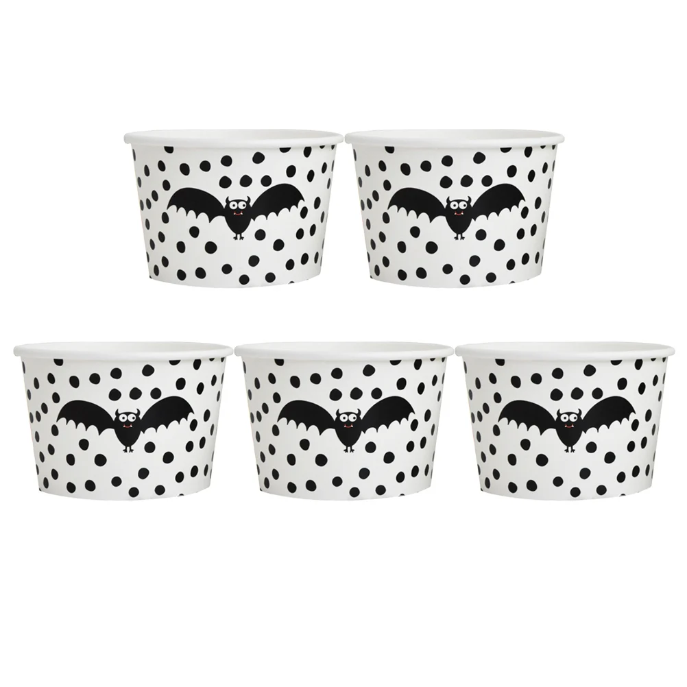 5 шт Бумажные Миски шикарные черные точки нежные столовые приборы бумага для
