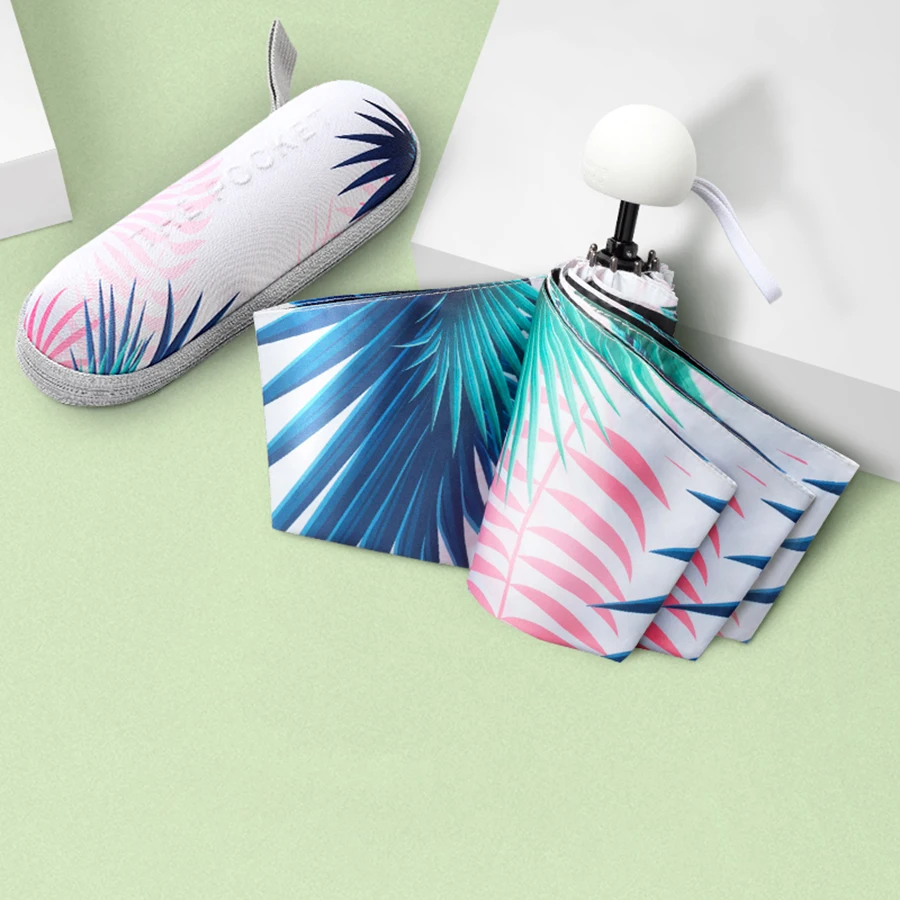 Летняя Umberlla милый Карманный лист с защитой от уф для девушек Umrella белый складной