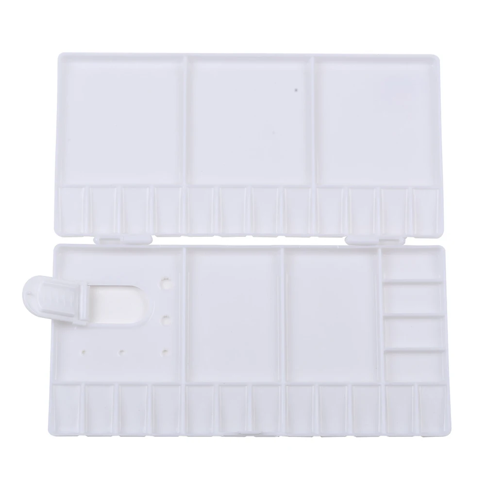 

33 Grid Plastic Empty Professional Paint Palette Art Supplies Artist Box Painting Foldable Gouache Watercolor Tool Finger Hole