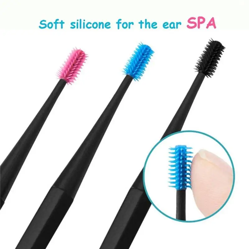 

10pcs Double Head Ear Pick Clean Tool Soft Silicone Cleaner Ear Ear Curette Earpick Remover Wax Design A4B9